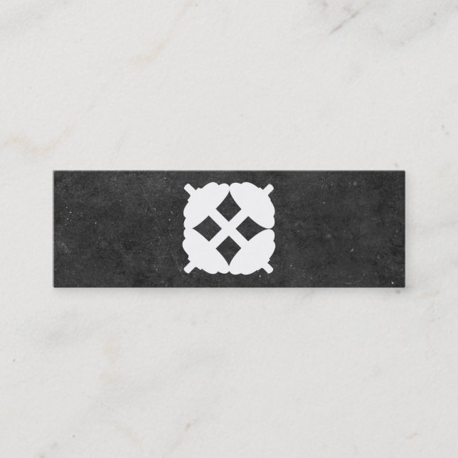 Dumbbell Cross | Personal Trainer (slate) Mini Business Card (Front)