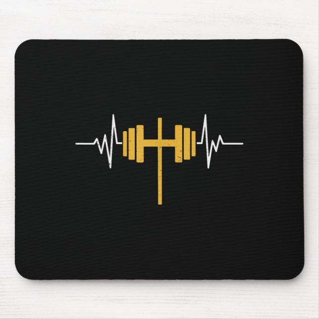 Dumbbell Cross-shirt Funny Christian Workout Gym J Mouse Pad (Front)