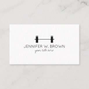 Dumbbell Fitness Instructor Personal Trainer Business Card