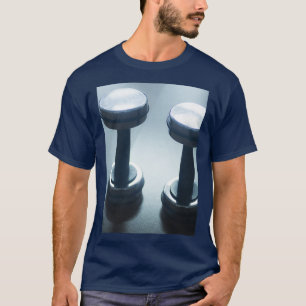 Dumbbell gym metal weights in gym health club T-Shirt