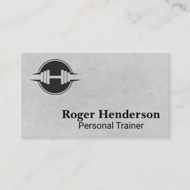 Dumbbell Logo | Fitness Gym Business Card (Front)