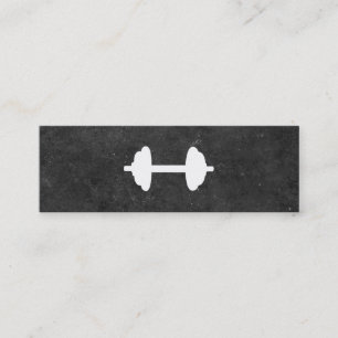 Dumbbell   Personal Trainer (slate) Mini Business Card