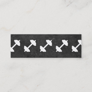 Dumbbell   Personal Trainer (slate) Mini Business Card