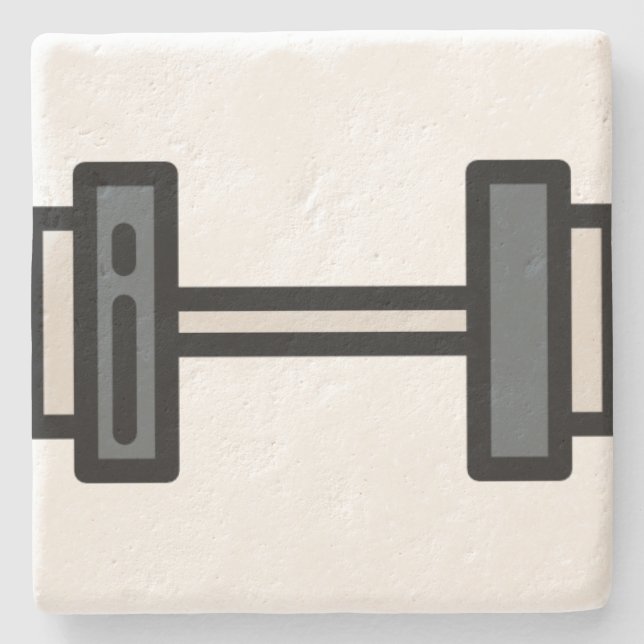 dumbbell stone coaster (Front)