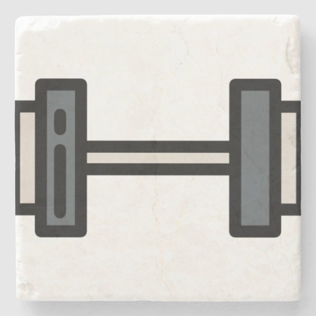 dumbbell stone coaster (Front)