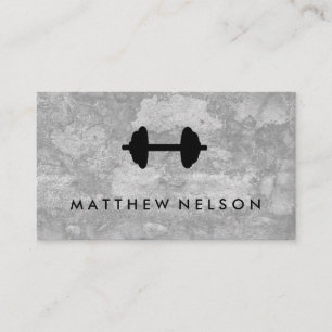 Dumbbell Weight Grunge Loyalty Cards