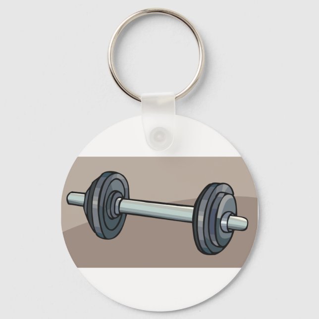 Dumbbell Weight Key Ring (Front)