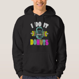 Dumbbell Weightlifting Doughnut Dessert  Gym Worko Hoodie