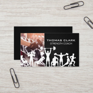 Dumbbell Weights Fitness Exercises Business Card