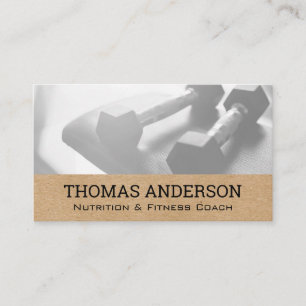 Dumbbell Weights Fitness Health Business Card