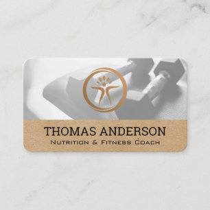 Dumbbell Weights Fitness Health Gym Business Card