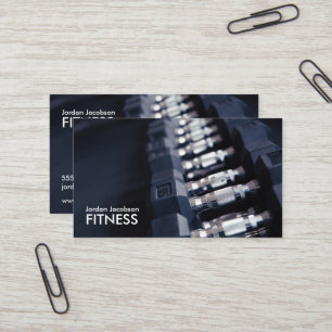 Dumbbells Fitness Business Cards