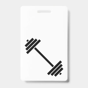 Dumbbells ID Badge