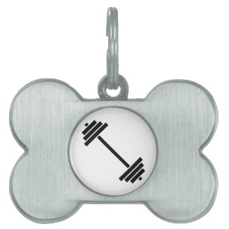 Dumbbells Pet ID Tag