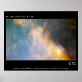 Dumbell Nebula M27 Hubble Telescope Poster