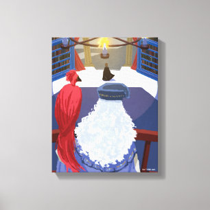Dumbledore & Fawkes on Balcony Canvas Print