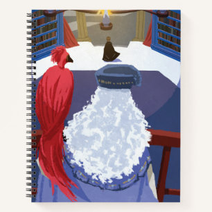 Dumbledore & Fawkes on Balcony Notebook