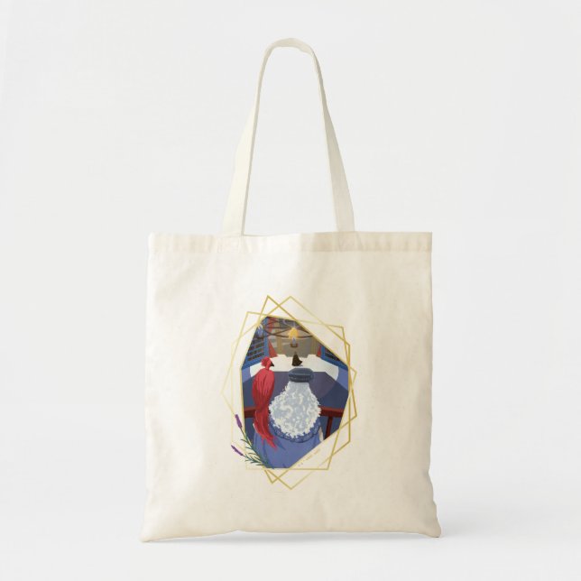 Dumbledore & Fawkes on Balcony Tote Bag (Front)