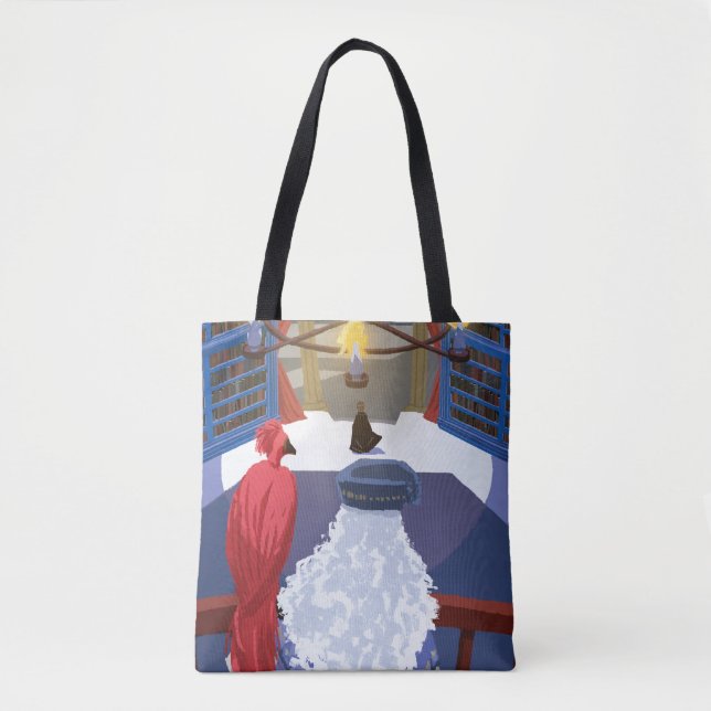 Dumbledore & Fawkes on Balcony Tote Bag (Front)