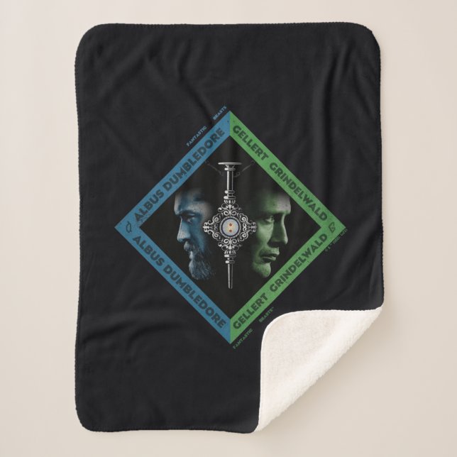 Dumbledore & Grindlewald Blood Troth Graphic Sherpa Blanket (Front)