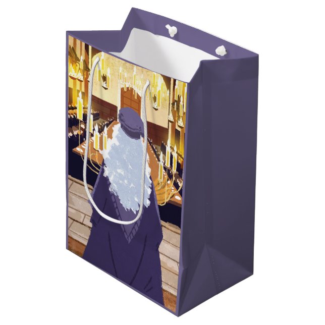 Dumbledore Speaking in the Hogwarts Great Hall Medium Gift Bag (Front Angled)