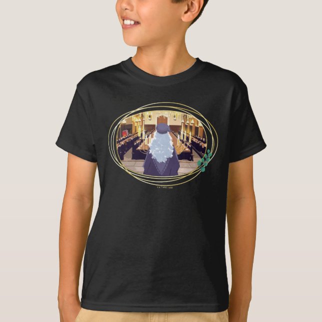 Dumbledore Speaking in the Hogwarts Great Hall T-Shirt (Front)