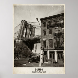 DUMBO Brooklyn New York — Iconic Bridge Poster