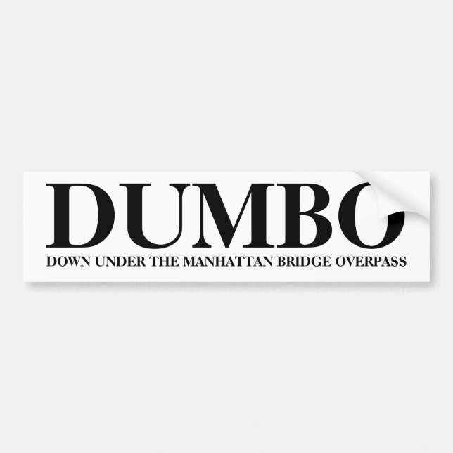 DUMBO Bumper Sticker (Front)