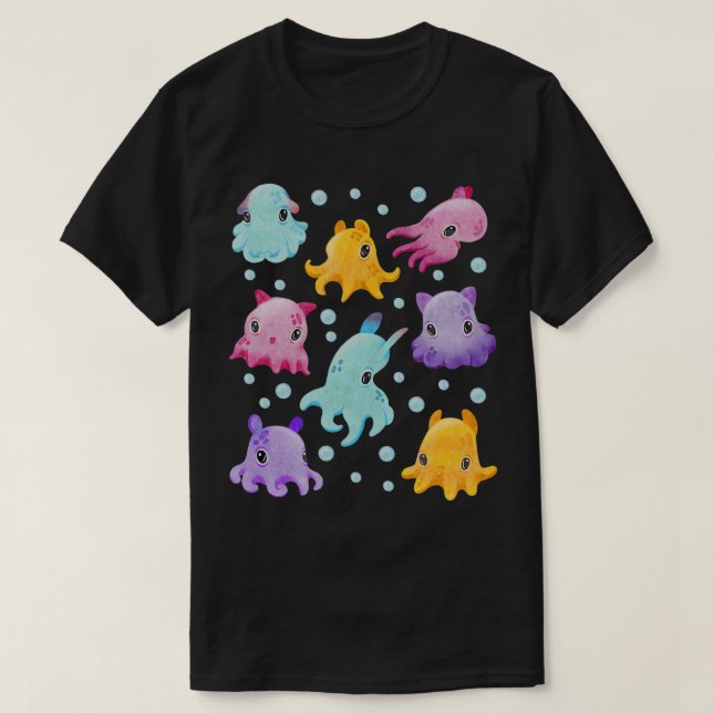 Dumbo Octopus, Cute Octopus Gift, Cute Watercolor  T-Shirt (Design Front)