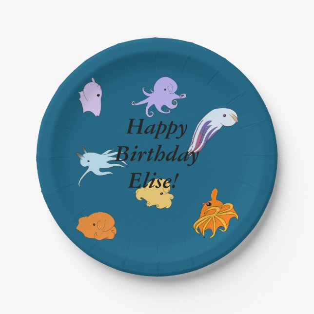 Dumbo Octopuses Paper Plate (Front)