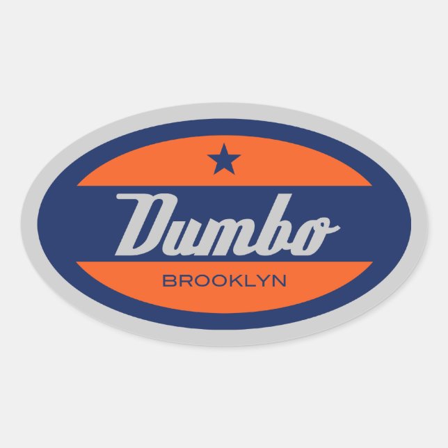 Dumbo Oval Sticker (Front)