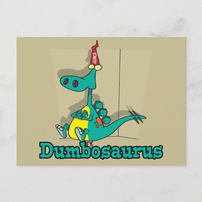 Dumbosaurus Dino Cartoon Postcard (Front)