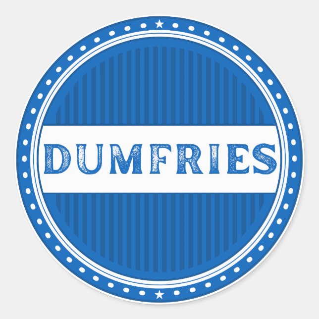 Dumfries City Pride Emblem – Scottish Identity Classic Round Sticker (Front)