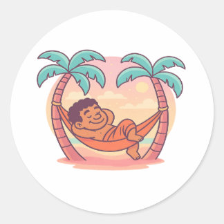Dumi Palm Dreamer Classic Round Sticker
