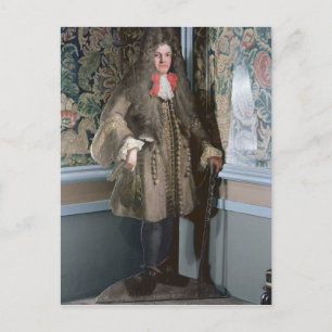 Dummy board figure of a man, c.1690 postcard