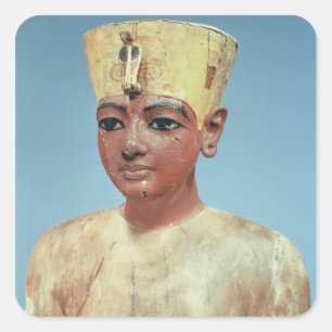 Dummy' of the young Tutankhamun  wearing Square Sticker