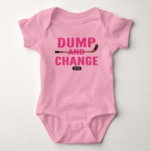 Dump and Change Hockey Baby Girl Pink Tutu Bodysuit