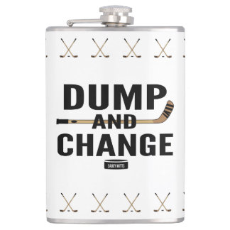 Dump and Change Hockey Hip Flask