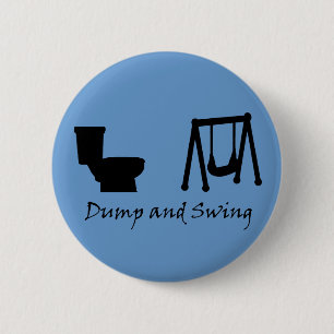 Dump and Swing - Ultimate Frisbee (dark) 6 Cm Round Badge
