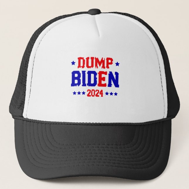 Dump Biden 2024,  Anti Biden Republican 2024 Elect Trucker Hat (Front)