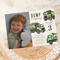 Dump Everything! Garbage Truck Photo 3rd Birthday