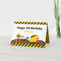Dump Truck and Digger Birthday 