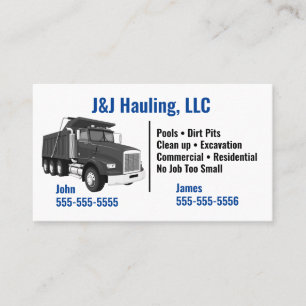 Dump Truck Business Card