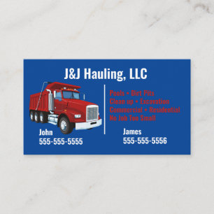 Dump Truck Business Card
