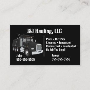 Dump Truck Business Card 