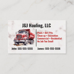Dump Truck Business Card