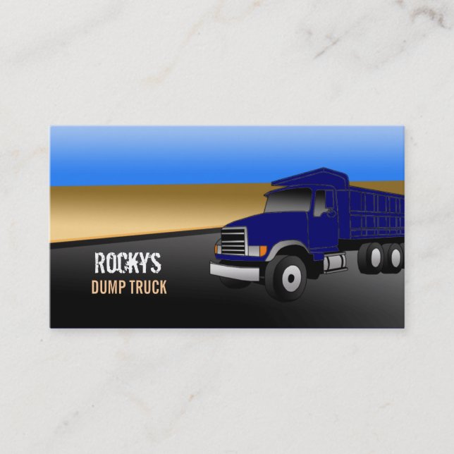 Dump Truck Business Cards (Front)