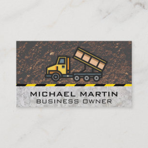 Dump Truck Construction Business Card