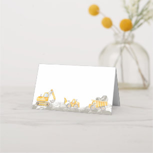Dump Truck Construction Truck Birthday Party Place Card