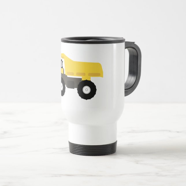 Dump Truck Construction Trucks Travel Mug (Front Right)